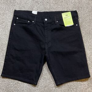 New Levis 405 Standard Denim Jean Shorts Stretch Performance Black Size 38 NWT